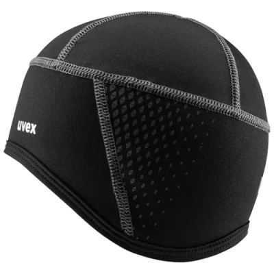 Imagen de uvex bike cap all season gorra para bicicleta, transpirable y de secado rápido, forro polar que conserva el calor, black, S M