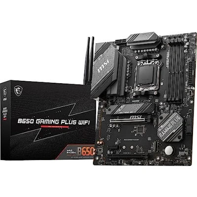 Imagen de Msi B650 Gaming Plus Wi Fi Placa Base Compatible con Ryzen Serie 7000, AM5, DDR5 6400+MHz/OC, 2 x PCIe 4.0 x16, M.2 Gen4, 6E, ATX
