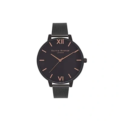 Imagen de Olivia Burton Reloj Analógico de Cuarzo para mujer con Correa en Acero Inoxidable Negro OB15BD83