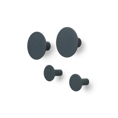 Imagen de Blomus Wandhaken 65800 Juego de Ganchos Pared, Aluminio, Metal Oscuro, 4,5 cm, 4 Unidades