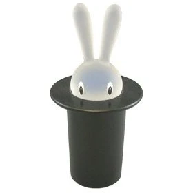 Imagen de Alessi Magic Bunny ASG16 B Palillero de Diseño, Resina Termoplástica, Negro, Estándar