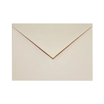 Imagen de Netuno 25 sobres de color crema oscuro C6 114 x 162 mm 120g Keaykolour Biscuit solapa en pico engomada sin ventana coloridos lisos reutilizables para invitaciones tarjetas cartas Navidad boda