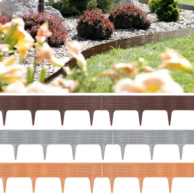 Imagen de Deuba Set Bordes Cesped Bordear Jardín Cerca Plástico Flexibles Duraderas Intemperie Parterre