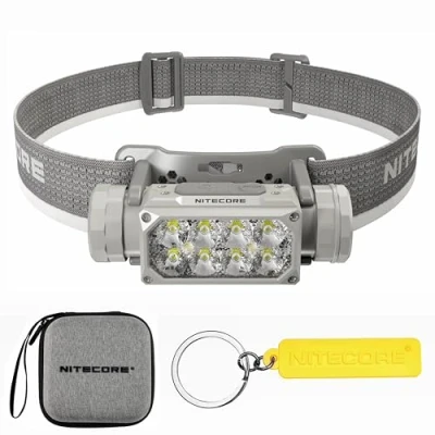 Imagen de Nitecore HC65 UHE Linterna frontal recargable USB C de alta eficiencia 2000 lúmenes, color gris