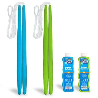 Imagen de 2 Varitas de Burbujas Gigantes con Soluciones Recarga CONCENTRADAS para Niños.