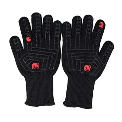 Imagen de MEATER Mitones, Guantes de Barbacoa, Horno, Resistentes al Calor Silicona Premium para Asar, Ahumar, Cocinar, Barbacoa y Hornear Impermeables, Antideslizantes