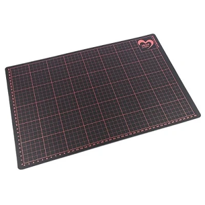 Imagen de Ideen mit Herz Alfombrilla de corte, autorreparable, diseño con dimensiones, división en centímetros base trabajo resistente a los cortes para manualidades, scrapbooking (DIN A3, 45 x 30 cm)