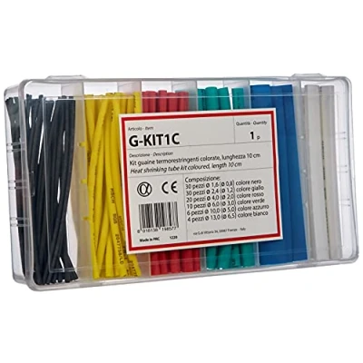 Imagen de Arnocanali Kit de tubos termorretráctiles colores, 100 unidades
