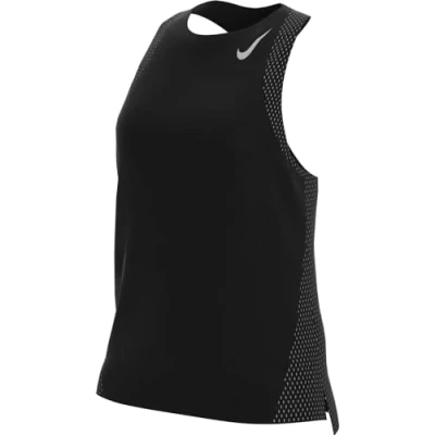 Imagen de Nike Performance RACE Singlet Top, Mujer, Talla: XL, Black/reflective silver