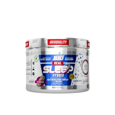 Imagen de Real Sleep Hybrid Fórmula Avanzada de Doble Acción para Dormir Bien con Melatonina, Magnesio, Pasiflora, GABA... Mejorar la Calidad del Sueño y Descanso