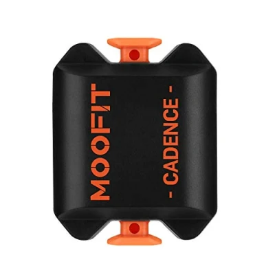 Imagen de moofit CS8 Sensor de Velocidad/Cadencia para Ciclismo, Velocidad Distancia Cadencia, Inalámbricos Bluetooth y Ant+ con Tecnología Baja Energía Resistente al Agua IP67, Naranja