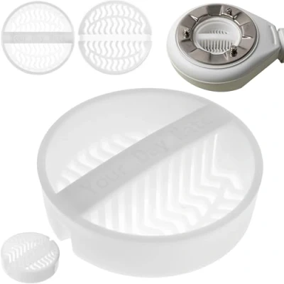 Imagen de Colador de pelo para el juego desagüe la ducha, 2 piezas, blanco, compatible con Viega Tempoplex modelo 6963, 6962, 6961, 6960, colector filtro