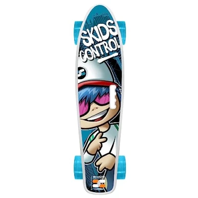 Imagen de Stamp Skate Board 22&quot;X6&quot; SKIDS Control with Hanger, Unisex Youth, White