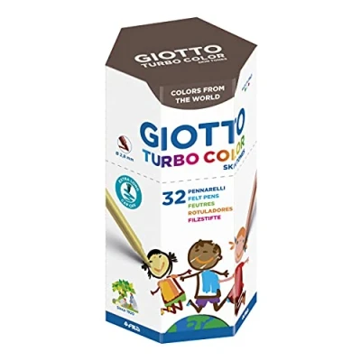 Imagen de Giotto Turbo Color Skin Tones Rotuladores, Bote cartón 32 uds.