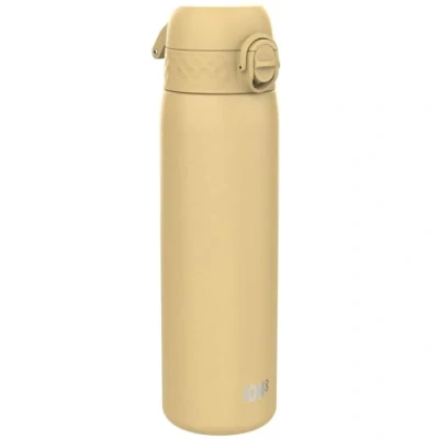 Imagen de Ion8 Botella de Agua Acero Inoxidable, 600ml, a Prueba Fugas, Fácil Abrir, Cerradura Segura, Aptas para Lavavajillas, Asa Transporte, Limpiar, Resistente Rayones, Desierto