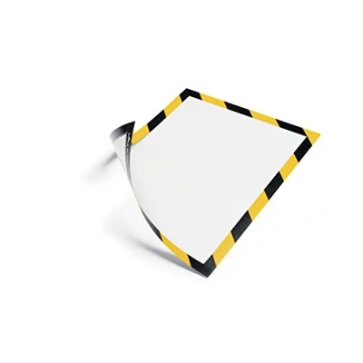 Imagen de Durable 4945130 marco informativo Duraframe Seguridad magnética (A4, magnético para superficies metálicas) 5 piezas, amarillo/negro