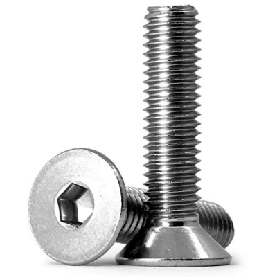 Imagen de Tornillos de cabeza avellanada con hexágono interior, M8 x 10 mm, acero inoxidable 304, rosca completa
