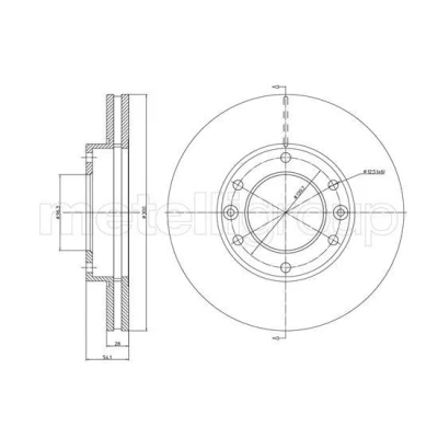 Imagen de METELLI Disco de freno KIA: CARNIVAL / GRAND 3 300,0mm 28,0mm 6 ventilado 23 1174C Discos freno,