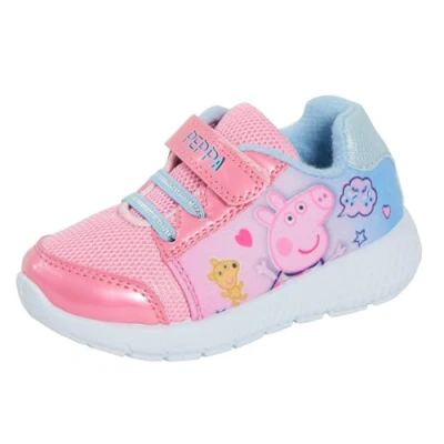 Imagen de Peppa Pig Zapatillas deportivas con purpurina para niñas, zapatos casuales de verano, rosa y azul, 22 EU