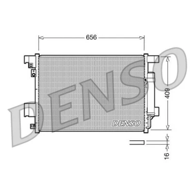 Imagen de DENSO DCN21001 Condensador con secador 656x409x16 R 134 a 656 MITSUBISHI: ASX SUV, Outlander 2 Lancer 8