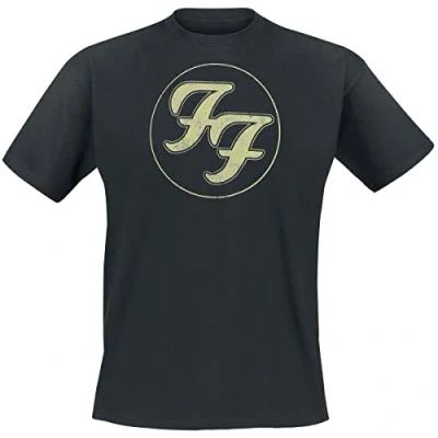 Imagen de Foo Fighters Logo In Circle Hombre Camiseta Negro S 100% algodón Vorne Bedruckt Regular