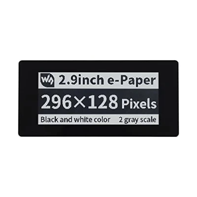 Imagen de Waveshare 2.9inch Touch E Paper Ink Display Hat For Raspberry Pi 5 Points Capacitive 296x128 Pixels Black and White Partial Refresh Support SPI Interface
