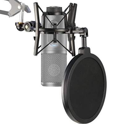 Imagen de YOUSHARES ATR2500X Montaje de Choque con Filtro Antipop para Reducir Ruidos Vibración, Montura Aplicable al Soporte Micrófono Mic ATR 2500X y ATR2500