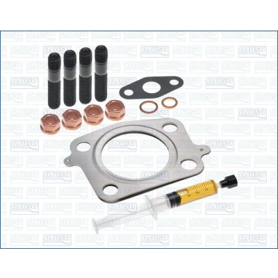 Imagen de AJUSA JTC11480 Juego de montaje, turbocompresor with studs, syringe oil con juntas instrucciones montaje MITSUBISHI: PAJERO 3