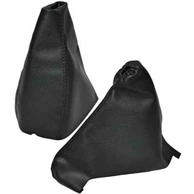Imagen de AERZETIX C59094 Funda para palanca de cambios y freno mano compatible con Opel Corsa D 2006 a 2014 color: negro en piel sintética