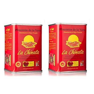 Imagen de Pimentón de La Vera Ahumado Dulce pack Chinata 2 latas 160g