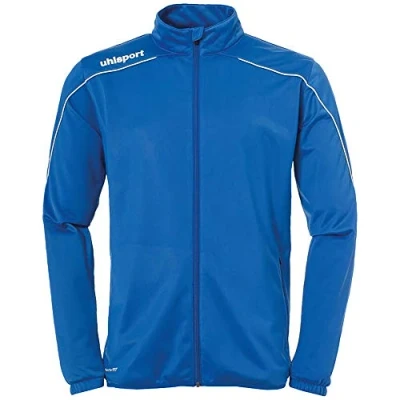 Imagen de Uhlsport Stream 22 Classic Jacket chaqueta de poliéster con cuello alto, Unisex adulto, Azure Blue/White, 4XL