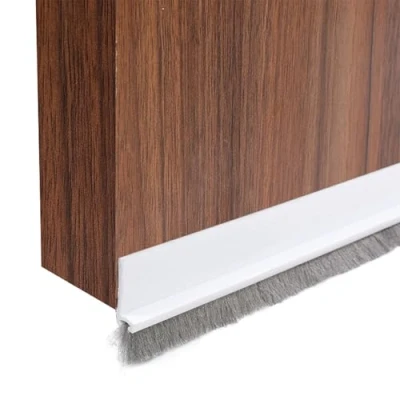 Imagen de GGTTNRT tira de cepillo para puerta, burlete puertas, autoadhesiva, cortable, sello puerta 100 cm longitud (blanco, 30 mm)