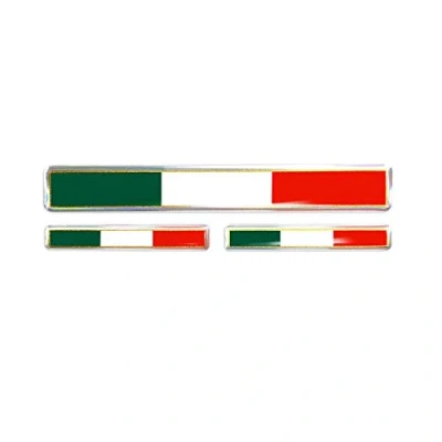 Imagen de 4R Quattroerre.it 407A Stickers 3D Bandera España HQ, Set de 3, Tricolor, 110 x 15 mm