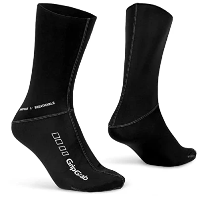 Imagen de GripGrab Calcetines de Ciclismo Invierno Cortavientos Térmicos Tobilleros para el Frio Transpirables Costuras Planas