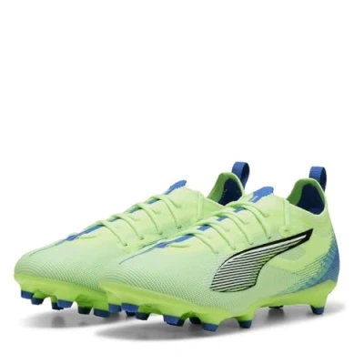 Imagen de Puma Ultra 5 PRO FG/AG JR Unisex Botas de fútbol con tacos para niños, Talla: 38.5, Fizzy apple/white/bluemazing Zapatos