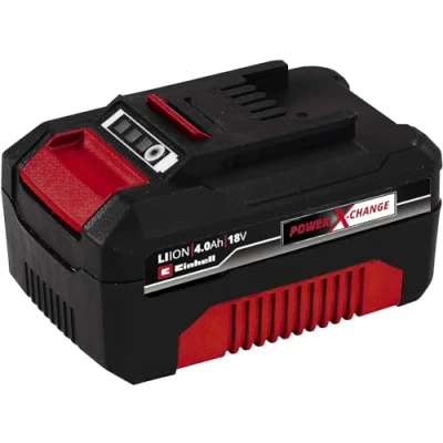 Imagen de Einhell batería 18V 4.0 Ah Power X Change (in autodescarga, se puede utilizar para todos los dispositivos PXC, pantalla LED de nivel carga, ciclos carga ajustados a la situación, sin cargador)