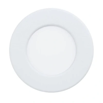 Imagen de Eglo Fueva 6 foco LED empotrable redondo para baño, lámpara de baño plástico en blanco, plano, color luz blanco cálido y frío, IP44, diámetro 8,6 cm