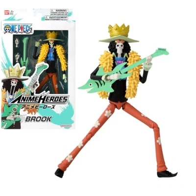 Imagen de BANDAI One Piece: Anime Heroes Brook Action Figure (37006)