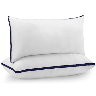Imagen de Utopia Bedding Almohadas (2 Unidades), 40 x 70 cm Tela de Microfibra con Relleno poliéster 3D, Transpirable y Suave (Azul Marino)