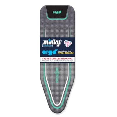 Imagen de Minky Ergo Ironing Board Cover Funda para Tabla de Planchar, algodón, Verde Menta, 122 x 38 cm