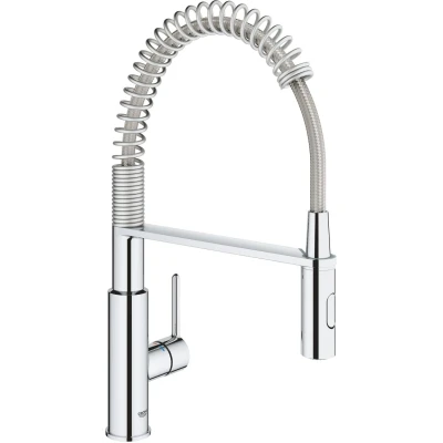 Imagen de GROHE Get Swift Grifo de cocina (caño alto extraíble, forma en C, giro 360, menor consumo agua), cromo, 30361000