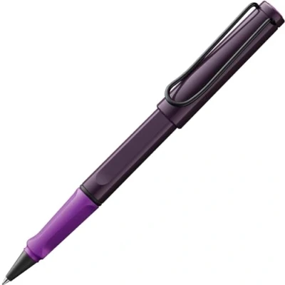 Imagen de Lamy safari violet blackberry Bolígrafo roller con empuñadura ergonómica, ancho de trazo M para una agradable escritura prolongada robusto plástico ASA recambio 63 negro