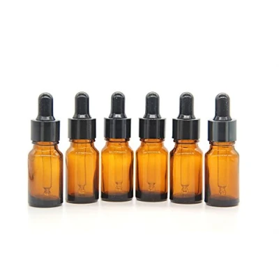 Imagen de Yizhao Ambar Frasco Cuentagotas Cristal 10ml, con Goteros Cristal, para Aceite Esencial, Laboratorio, Aromaterapia, Fragancia, Masaje, Cosméticos, Viajes 12Pcs
