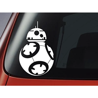 Imagen de Vinilo adhesivo para ventana de coche, pared o portátil, diseño BB 8 inspirado en Star Wars