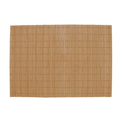 Imagen de BambooMN Marca Mantel individual de bambú para sushi 32,4 x 47 cm marrón, 8 piezas