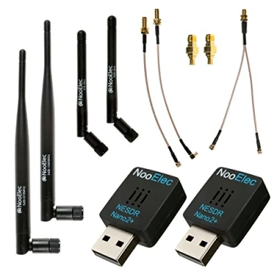 Imagen de NESDR Nano 2+ Paquete de ADS B Banda Dual para Aplicaciones Stratux, FlightAware y Otras B. 2 SDR Calibrados con TCXO, Juegos Antenas 978MHz (UAT) 1090MHz (ADSB) Más