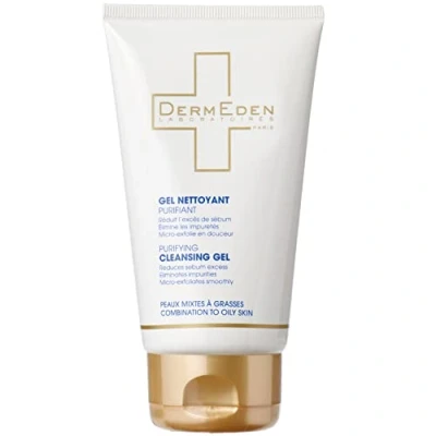 Imagen de DermEden Gel Limpiador Purificante 150 ml Elimina las impurezas y reduce el exceso de Sebo Borra suavemente irregularidades la piel Fabricado en Francia por nuestros laboratorios