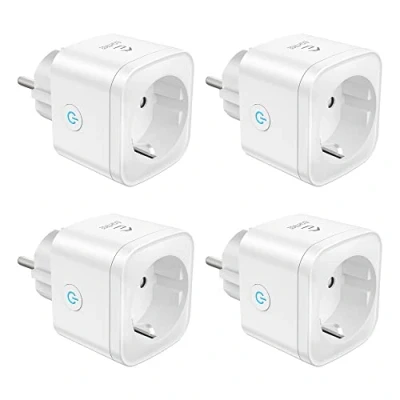 Imagen de Enchufe Inteligente Alexa, Wi Fi Medidor Consumo, Tomada Programable con Temporizador, Control Remoto por APP&amp;Voz, Compatible Google Home y SmartThings, 16A 3680W, 4Pack