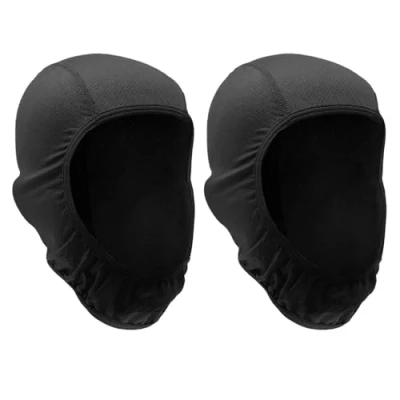 Imagen de UILYNIU 2 Piezas Pasamontañas Negro Gorro de esquí para Ciclismo Deportes al Aire Libre Transpirable Multiusos Motocicleta Bufanda Hombre y Mujer (Negro)
