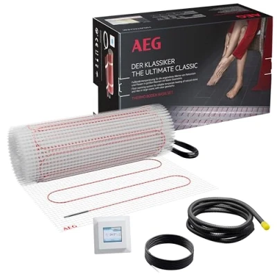 Imagen de AEG 205799 Calefacción eléctrica por Suelo Radiante térmico Conjunto básico, Blanco, 1 m²